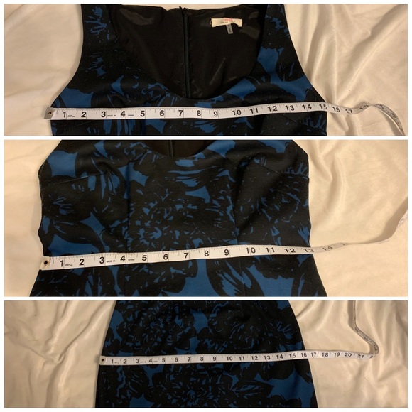 Trina Turk blue black floral dress Women’s size 0 - Picture 5 of 6